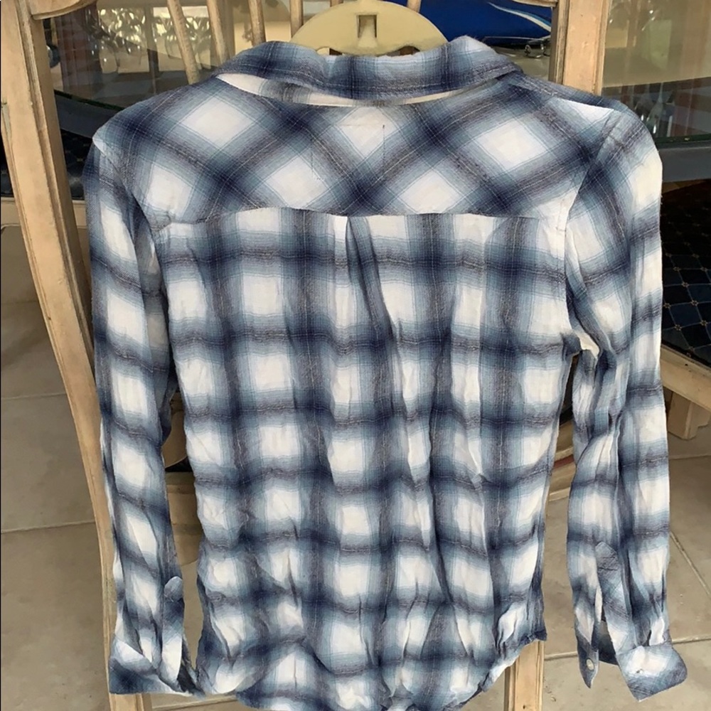 Rails Blue Plaid Button Down - image 2